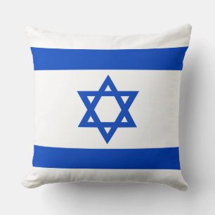 Israel flag blue Star of David Throw Pillow