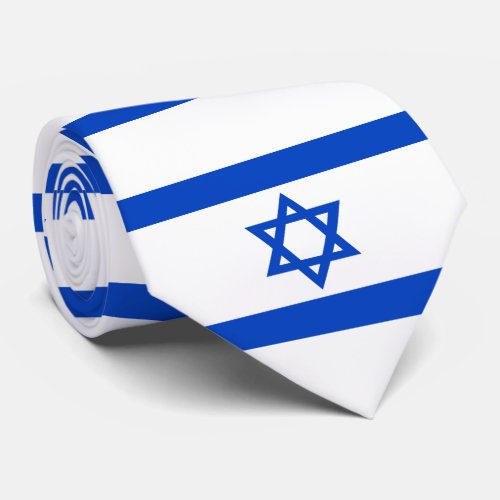 Israel flag blue Star of David Tie