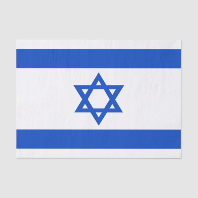 Israel flag blue Star of David Tissue Paper (Front)