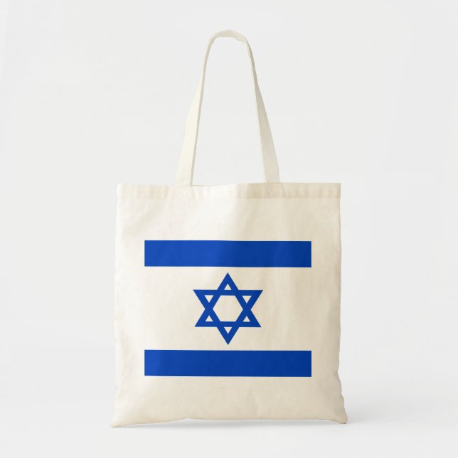 Israel flag blue Star of David Tote Bag (Front)