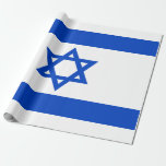 Israel flag blue Star of David Wrapping Paper<br><div class="desc">Israel Israeli flag The blue stripes are intended to symbolize the stripes on a tallit, the traditional Jewish prayer shawl. The portrayal of a Star of David on the flag of the State of Israel is a widely acknowledged symbol of the Jewish people and of Judaism. #israel #bluestar #starofdavid #judaism...</div>