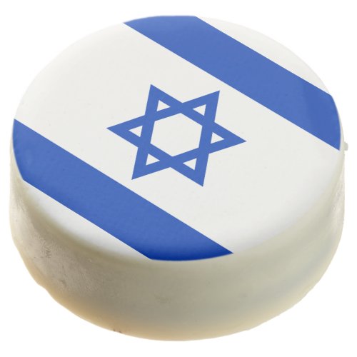 Israel flag blue white modern patriotic chocolate covered oreo