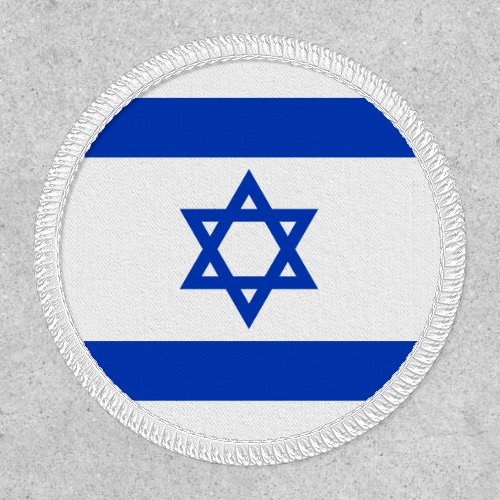 Israel flag blue white modern patriotic patch