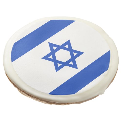 Israel flag blue white modern pattern patriotic sugar cookie