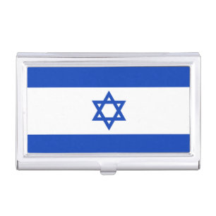 Israel flag business card case