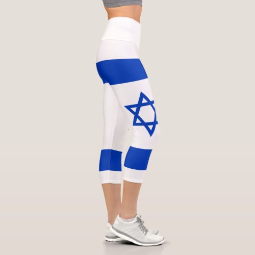 Israel Flag Capri Leggings