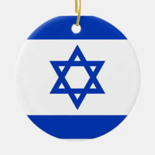 Israel Flag Ceramic Ornament
