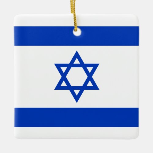 Israel Flag Ceramic Ornament