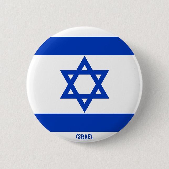 Israel Flag Charming Patriotic Button (Front)