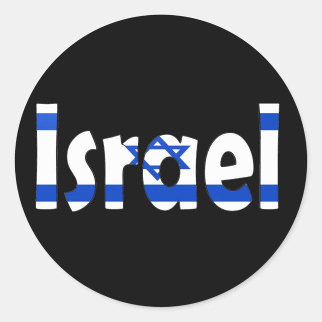 Israel Flag Classic Round Sticker (Front)