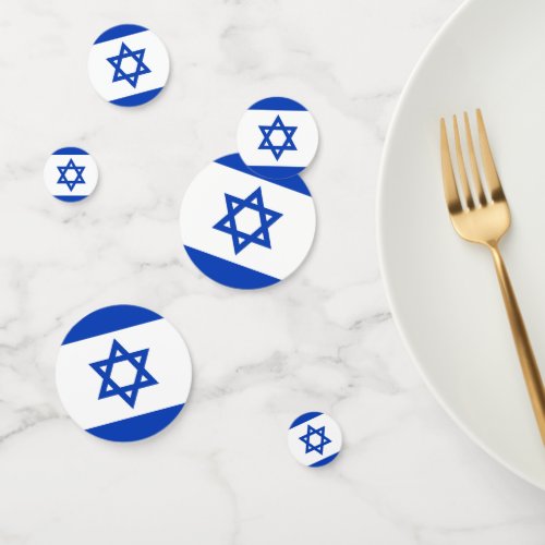 Israel flag confetti