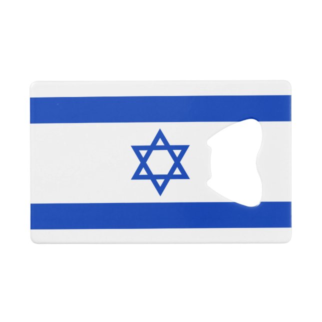 Israel Flag Credit Card Bottle Opener (Front (Horizontal))