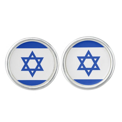 Israel flag cufflinks