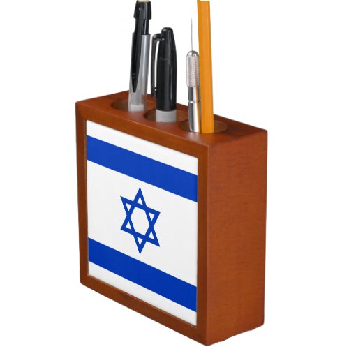 Israel Flag Desk Organizer