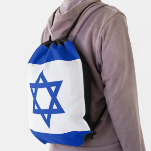 Israel flag drawstring bag