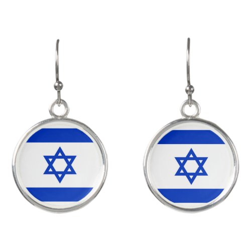 Israel Flag Earrings
