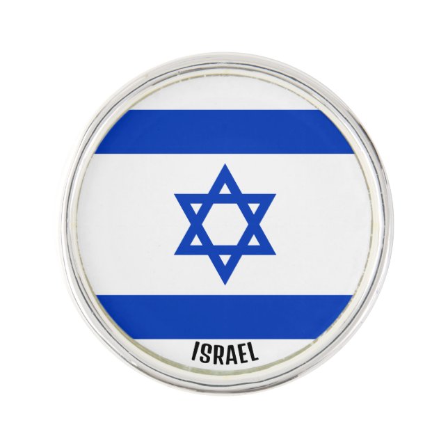 Israel Flag Elegant Patriotic Lapel Pin (Front)