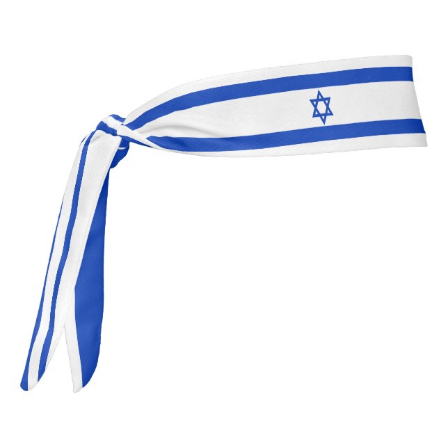 Israel Flag Elegant Patriotic Tie Headband (Rotate 270)