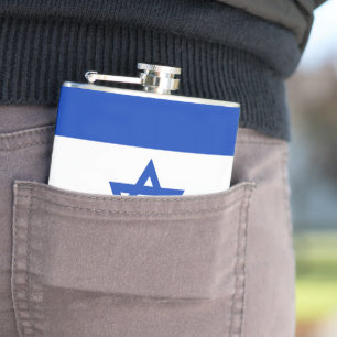 Israel flag flask
