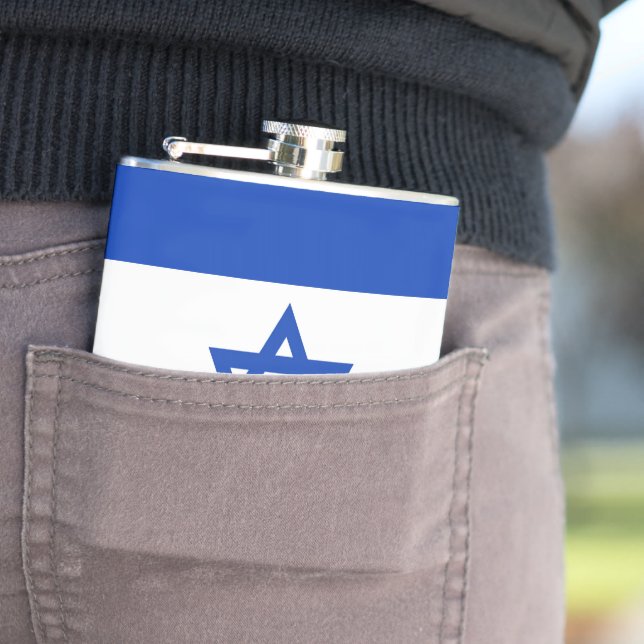 Israel flag flask (In Situ)
