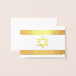 Israel flag Foil Favor Tag Foil Card