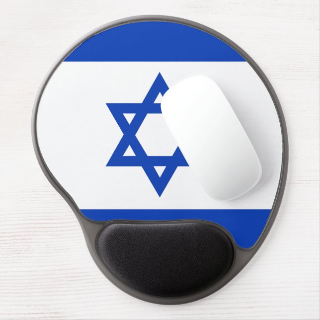Israel flag gel mouse pad (Left Side)