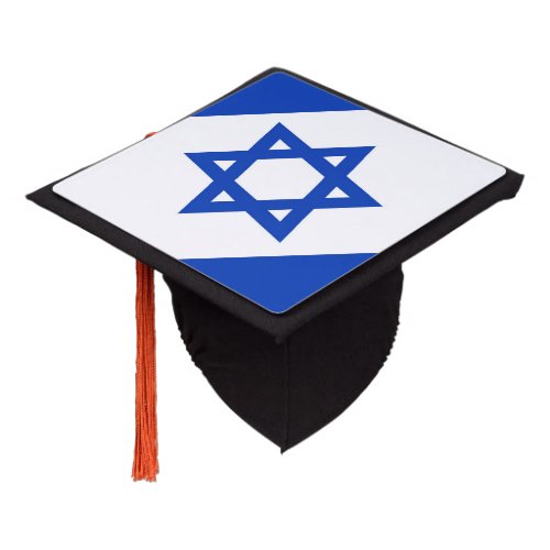 Israel flag graduation cap topper