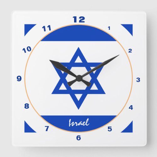 Israel Flag  Israel trendy fashion design clock