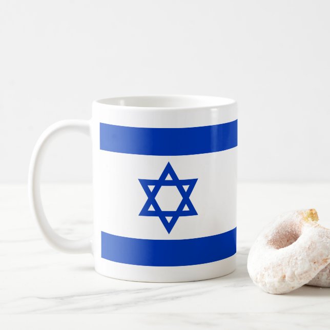 Israel Flag - Israeli Flag - Star of David Coffee Mug (With Donut)