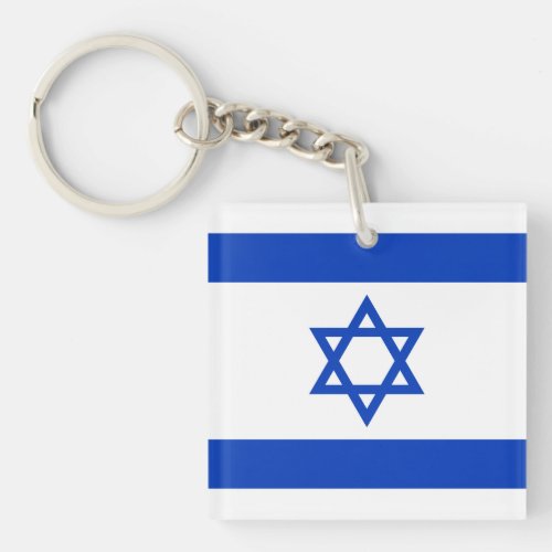 Israel Flag Keychain