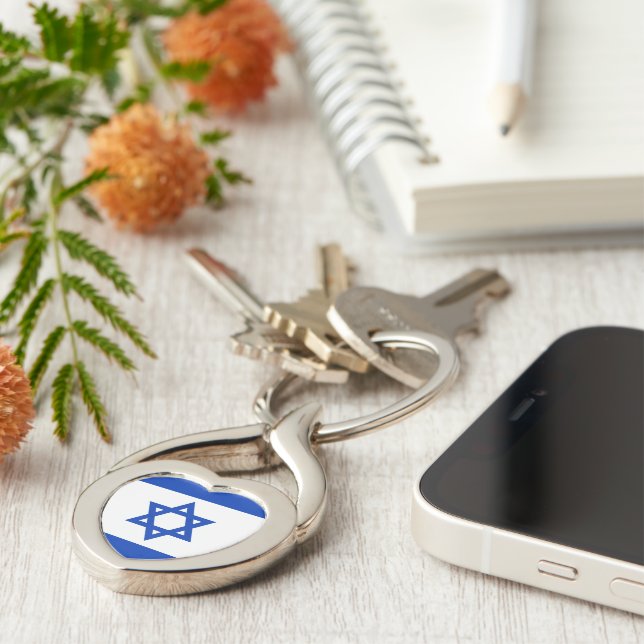 Israel flag keychain (Side)