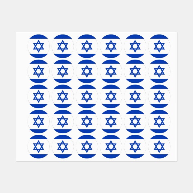 Israel flag labels (Sheet)