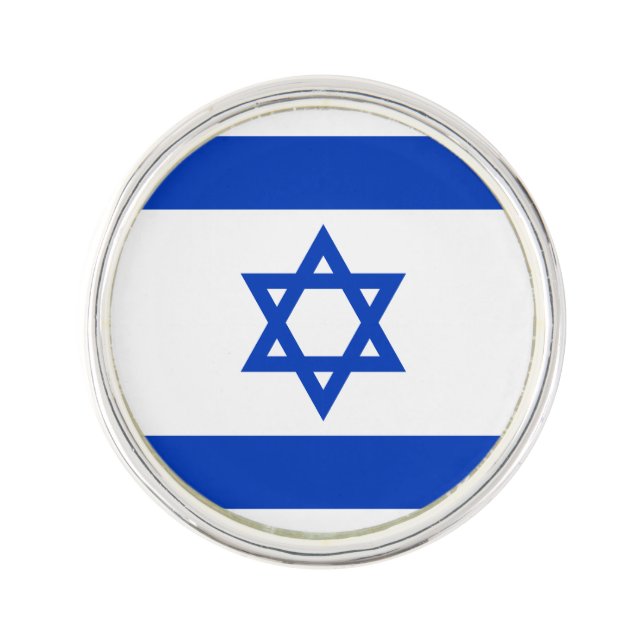 Israel flag lapel pin (Front)