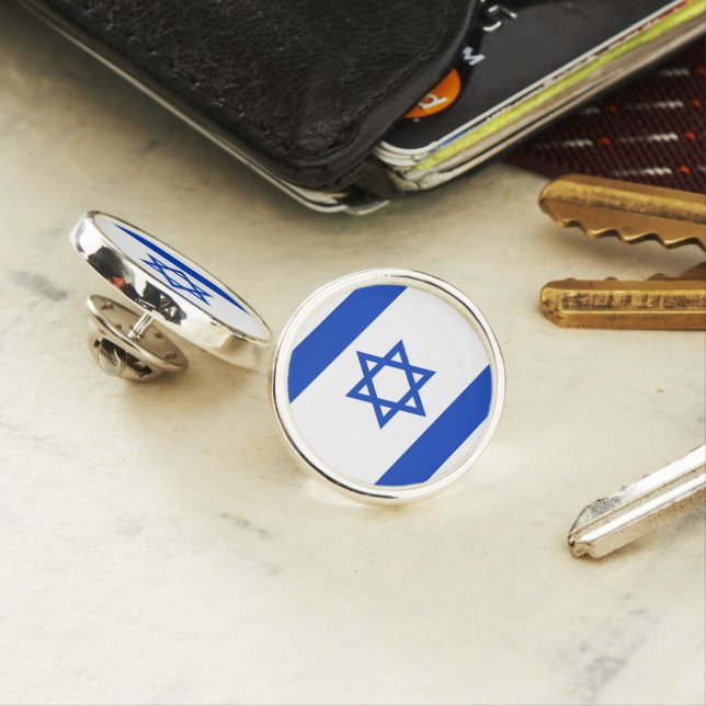 Israel Flag Lapel Pin (In Situ)