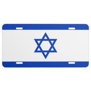 Israel Flag License Plate