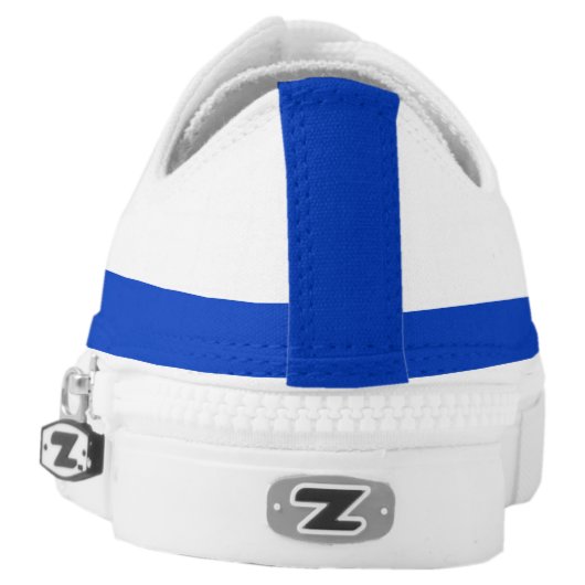 Israel Flag Low-Top Sneakers (Left Shoe Back)