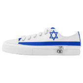 Israel Flag Low-Top Sneakers (Left Shoe Outside)