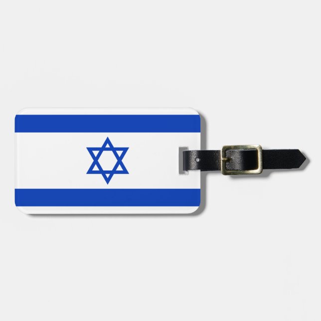 Israel Flag Luggage Tag (Front Horizontal)