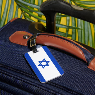 Israel flag luggage tag