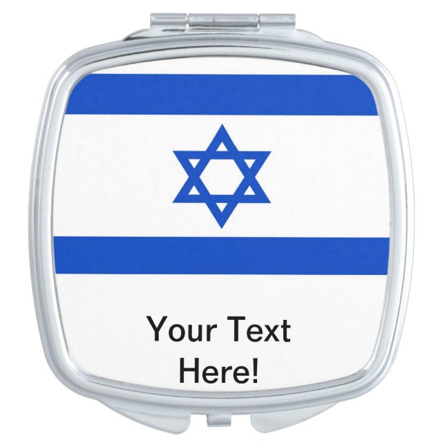 Israel Flag Makeup Mirror (Front)