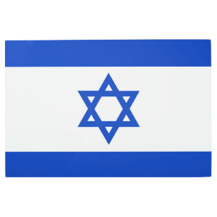 Israel flag metal print