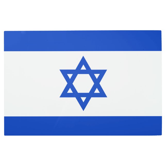 Israel flag metal print (Front)