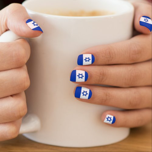 Israel flag minx nail art