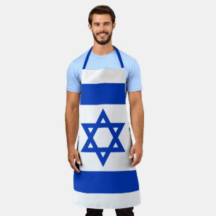 Israel flag modern patriotic apron
