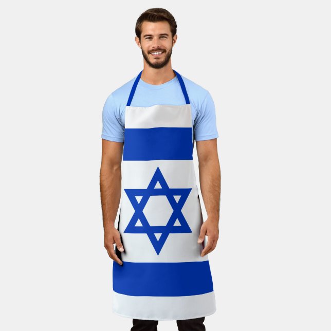 Israel flag modern patriotic  apron (Worn)
