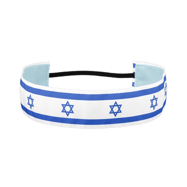 Israel flag modern patriotic athletic headband (Front)