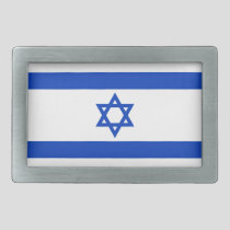 Israel flag modern patriotic belt buckle