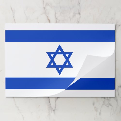 Israel flag modern patriotic paper placemats