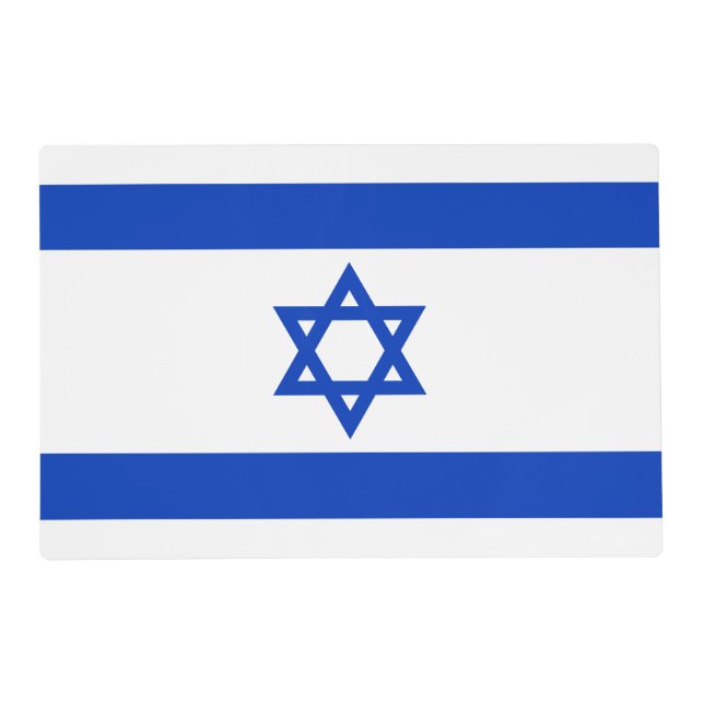 Israel flag modern patriotic placemat (Front)