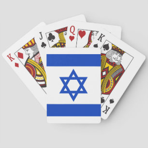 Israel flag modern patriotic poker cards